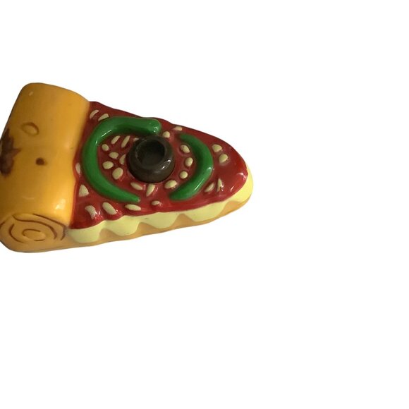 Vintage Wind-Up Pizza Slice Toy Novelty Plastic Children 3"x2" DOES NOT WORK - Picture 6 of 8